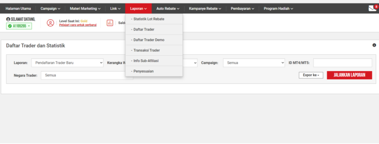 Laporan Daftar Trader.