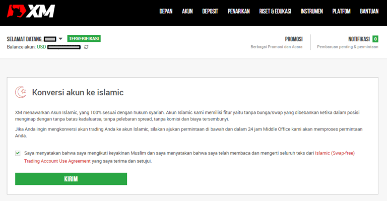 Pernyataan Persetujuan Konversi Akun Islamic.